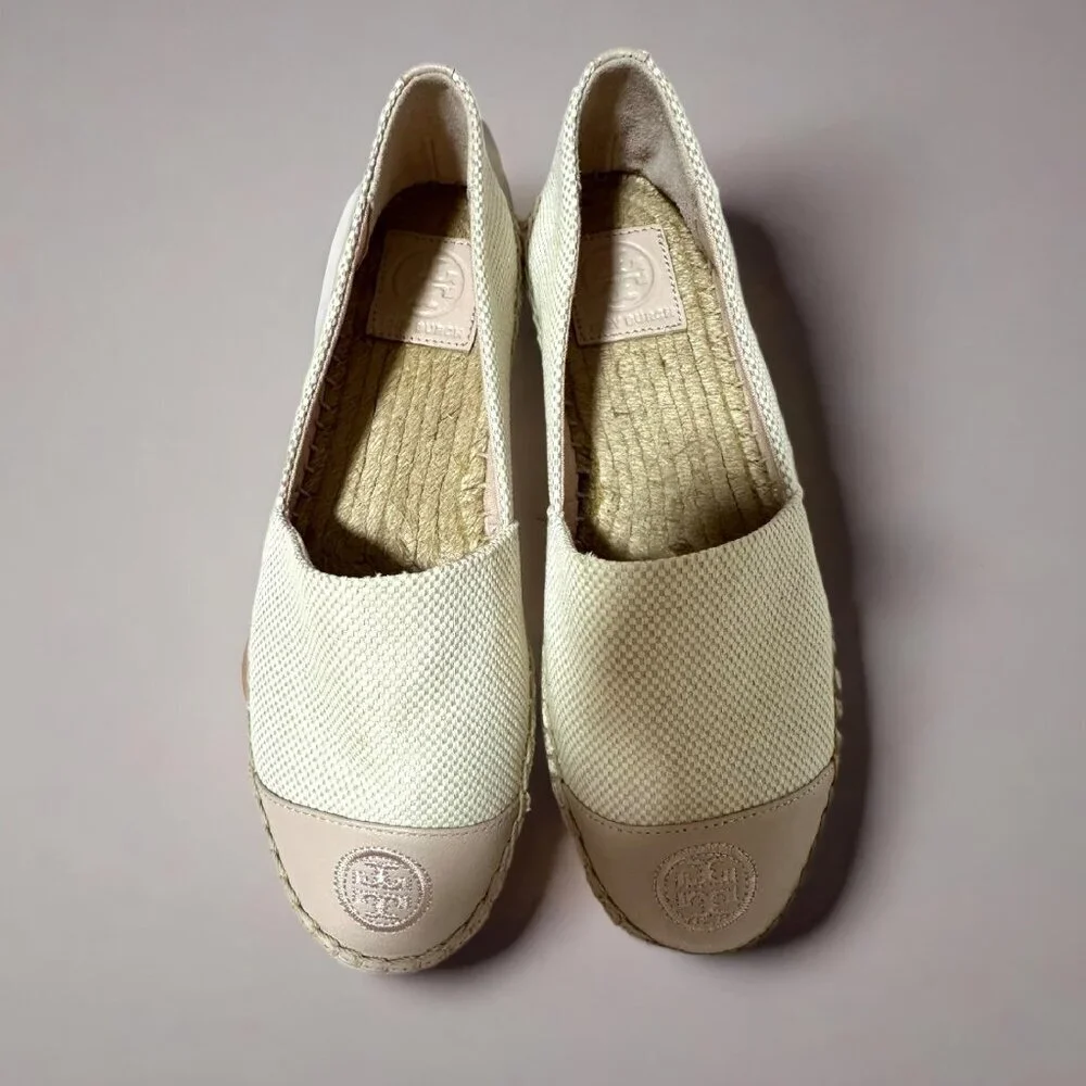 Tory Burch Espadrille Leather Flat Shoes, US 7